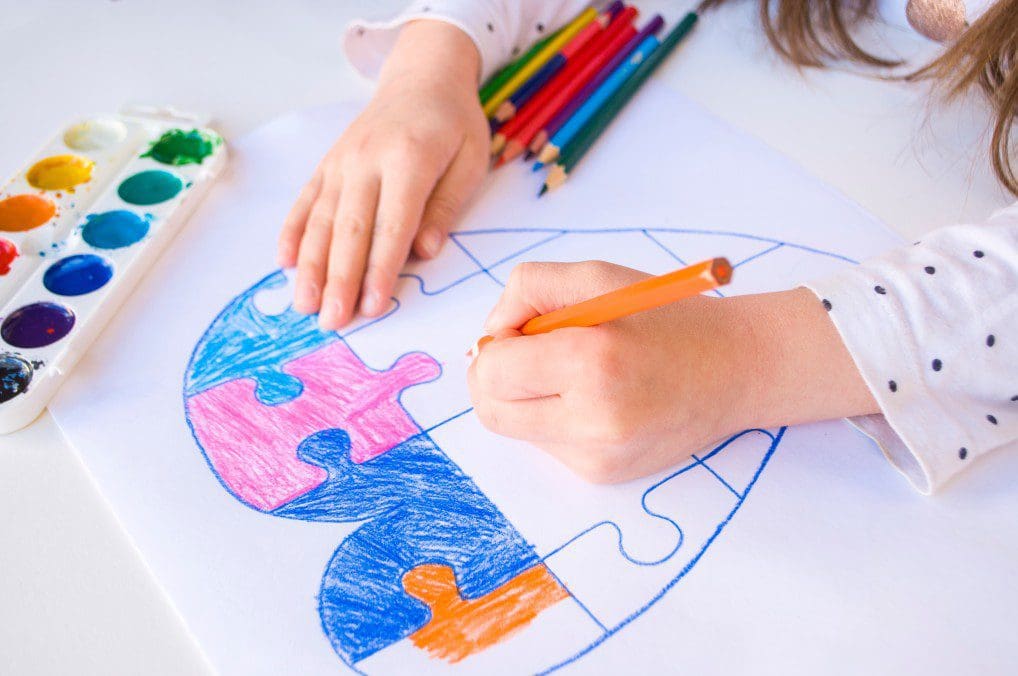 Autism heart drawing