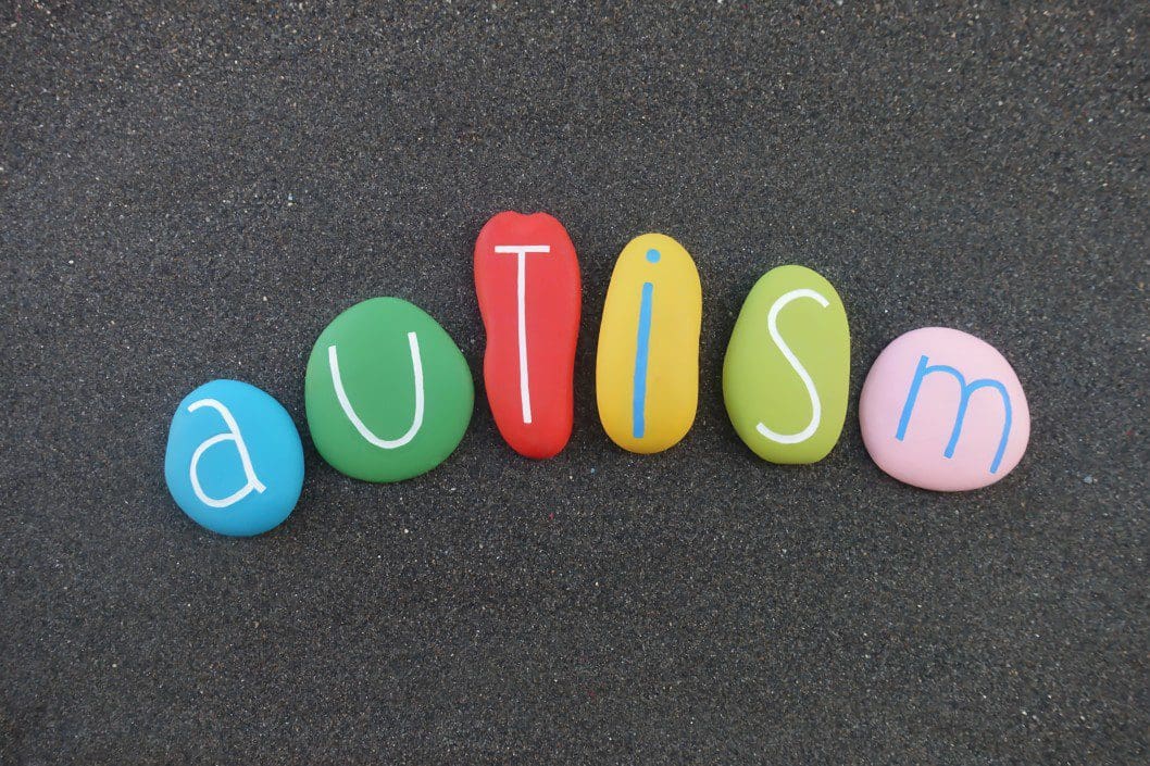 Rocks with autism painted on them