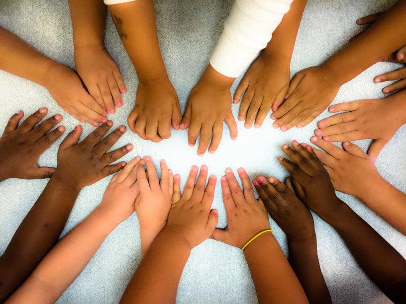 Hands together