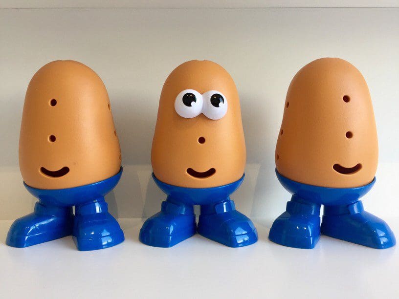 Mr. potato head toys for children working on speech skills.