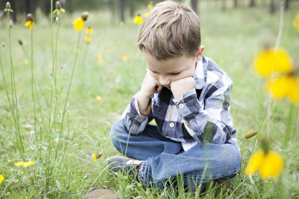 Little boy throwing a tantrum.